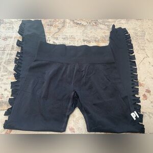 PINK Victoria's Secret Black Cut Out Leggings